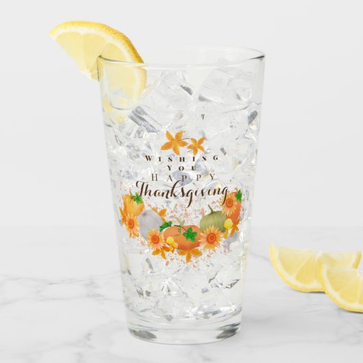 秋の感謝祭 タンブラーグラス (アイス正面)