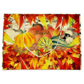 秋の感謝祭 ラージペーパーバッグ (正面)