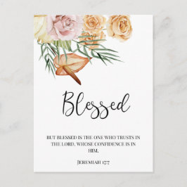 秋の感謝祭 祝福された幸せな日 ポストカード