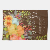 秋の感謝茶 キッチンタオル (横)