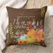 秋の感謝茶 クッション (ブランケット)