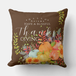 秋の感謝茶 クッション