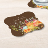 秋の感謝茶 ペーパーコースター (アングル)