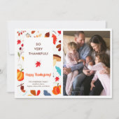 秋の感謝記念写真誕生のお知らせ シーズンカード (正面)