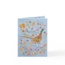 秋の感謝開花グリーティングカード