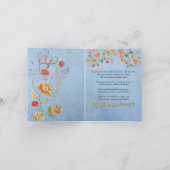 秋の感謝開花グリーティングカード サンキューカード (内部)