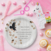 秋の懐かしい詩の風の葉強いカラス飛行 ペーパープレート (パーティー)