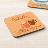 秋の懸命プラスチックコースター コースター (左側)