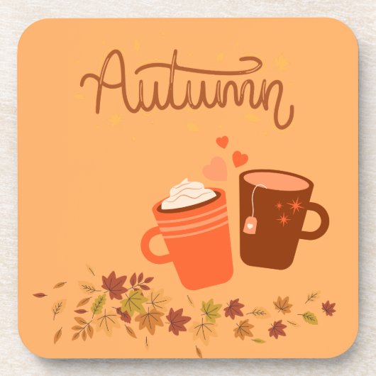 秋の懸命プラスチックコースター コースター (正面)