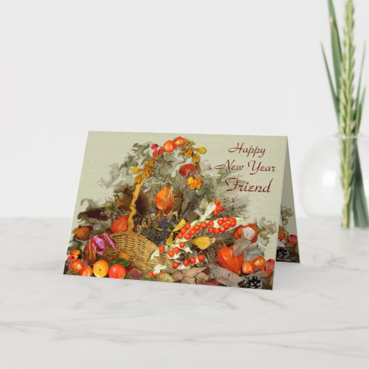 秋の手配~年賀状（友人） シーズンカード (正面)