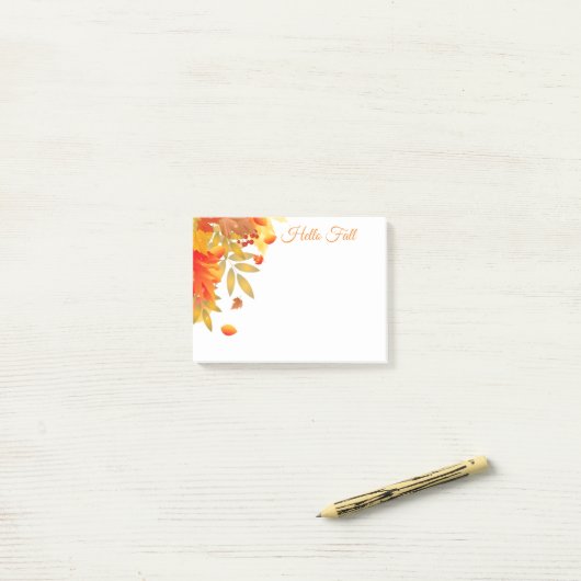 秋の投稿メモ ポストイット (デスク上)