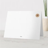 秋の折り畳みグリーティングカードを持つ豪華な女性 カード (裏面)