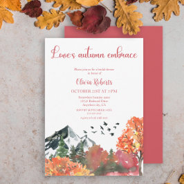 秋の抱擁秋マウンテンフォレストブライダルシャワー 招待状