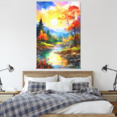秋の抱擁 キャンバスプリント (インサイチュ (寝室))