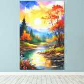 秋の抱擁 キャンバスプリント (インサイチュ (ウッドフロア))