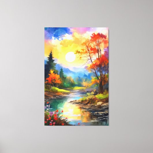 秋の抱擁 キャンバスプリント (正面)