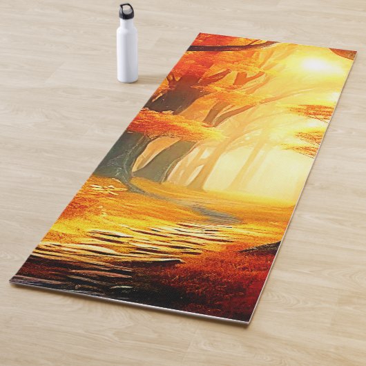 秋の抱擁：炎の森の道 ヨガマット (インサイチュ)