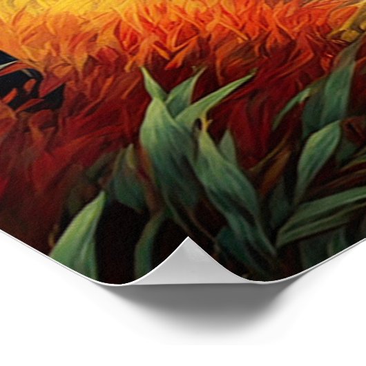 秋の抱擁、竹林の谷 ポスター (角)