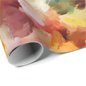 秋の抽象的な絵画 ラッピングペーパー (ロールコーナー)