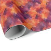 秋の抽象芸術カラフルデザイン ラッピングペーパー (ロールコーナー)