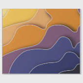 秋の抽象芸術包装紙 ラッピングペーパー (フラット)