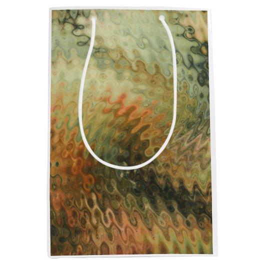 秋の抽象芸術抱き枕 ミディアムペーパーバッグ (正面)