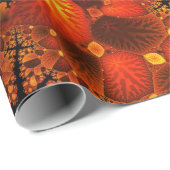 秋の抽象芸術林葉の木 ラッピングペーパー (ロールコーナー)