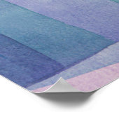 秋の抽象芸術水色ポール・クレーの前触れ ポスター (角)