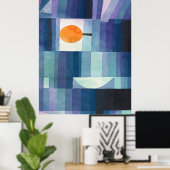 秋の抽象芸術水色ポール・クレーの前触れ ポスター (ホームオフィス)