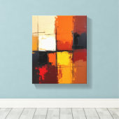 秋の抽象芸術 キャンバスプリント (インサイチュ (ウッドフロア))