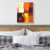 秋の抽象芸術 キャンバスプリント (インサイチュ (寝室))