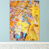 秋の抽象芸術 キャンバスプリント (インサイチュ (ウッドフロア))