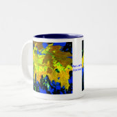 秋の抽象芸術 ツートーンマグカップ (正面左)