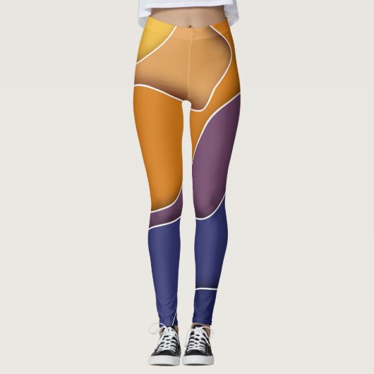 秋の抽象芸術 レギンス (正面)