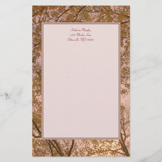 秋の抽象芸術 便箋 (正面)