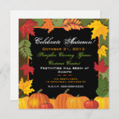秋の招待状を祝って下さい 招待状 (正面/裏面)