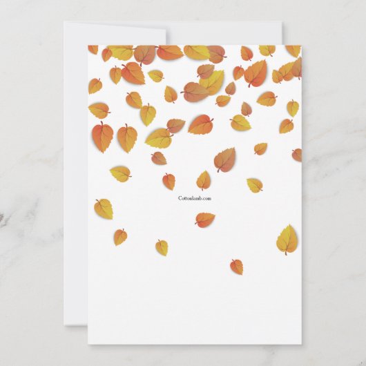 秋の招待状 招待状 (裏面)