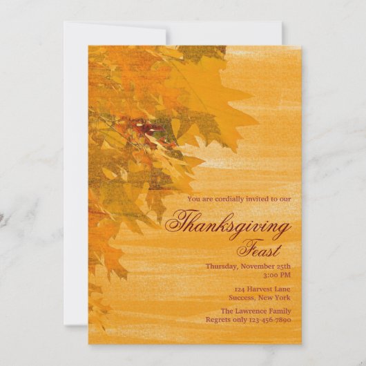 秋の招待状 招待状 (正面)