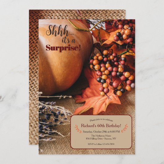 秋の招待状 招待状 (正面/裏面)