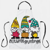 秋の挨拶格言 エプロン (正面)