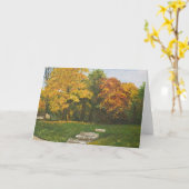 秋の挨拶状のBluffside カード (黄色い花)