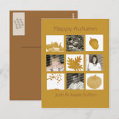 秋の挨拶4枚の写真カード ポストカード (正面/裏面)