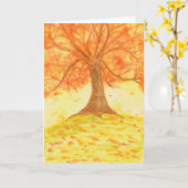 秋の挨拶 カード (黄色い花)