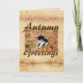 秋の挨拶 カード (正面)