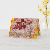 秋の挨拶! カード (黄色い花)