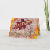 秋の挨拶! カード (正面)