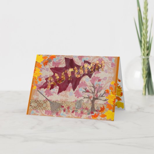 秋の挨拶! カード (正面)