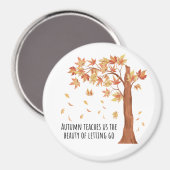 秋の教え米マグネット – 感動的秋クート マグネット (正面/裏面)