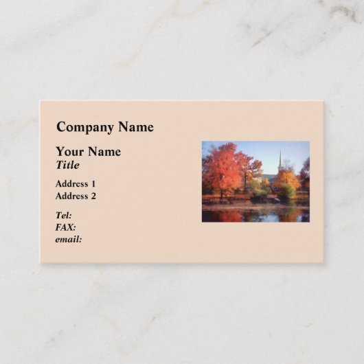 秋の教会 名刺 (正面)