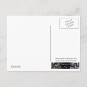 秋の散歩ハロウィーンの魔女と黒猫アート ポストカード (裏面)